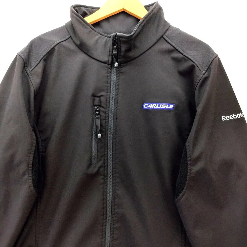Reebok Jacket Mens 2XL Black Full Zip Playshield Soft Shell Performance Stretch